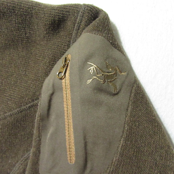 Arc'teryx Womens Sweater Sz S Brown Pullover Quarter Zip Mock Neck Stretch - Picture 2 of 9